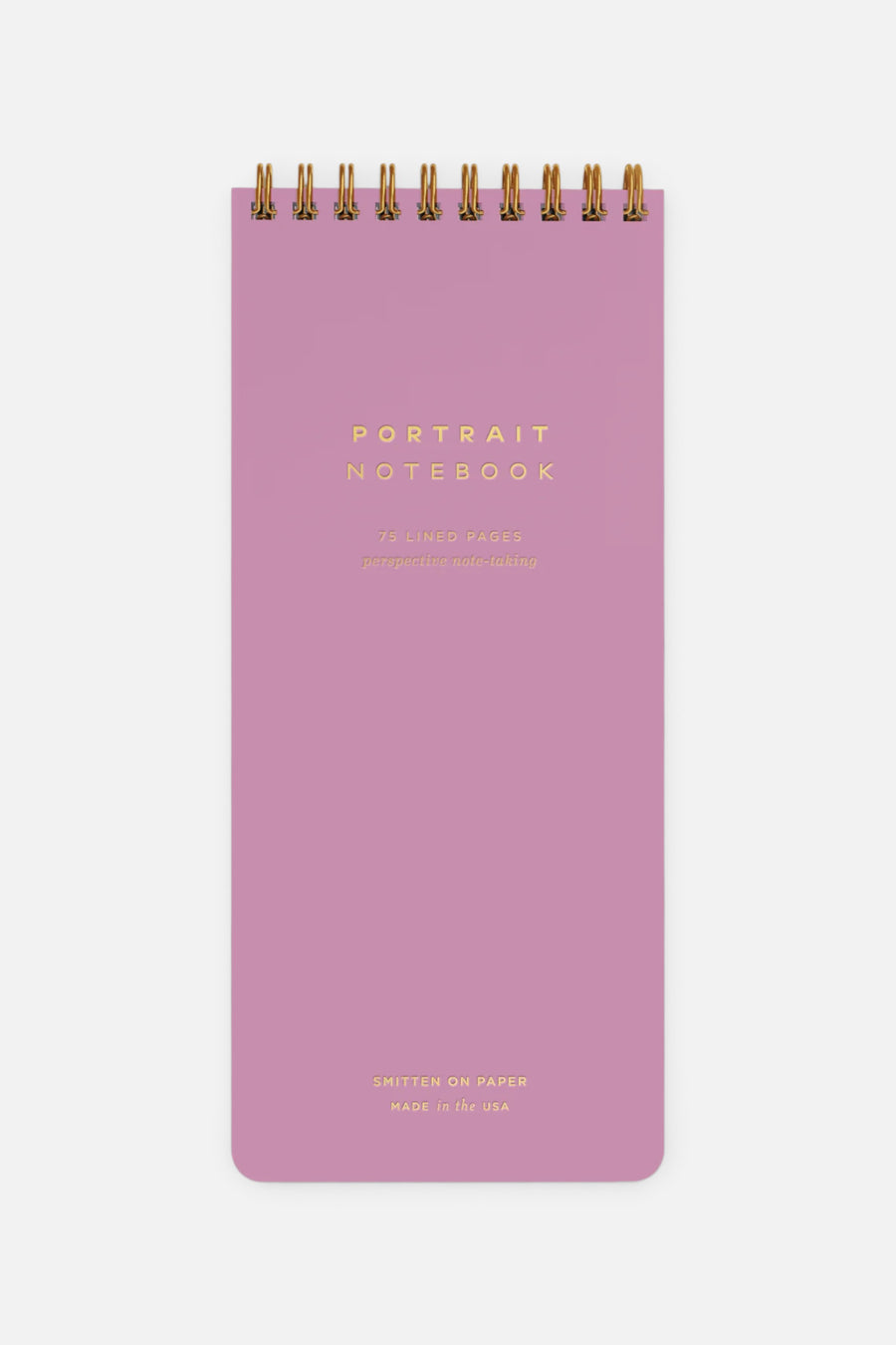 Smitten On Paper Portrait Notebook in Orchid – front view