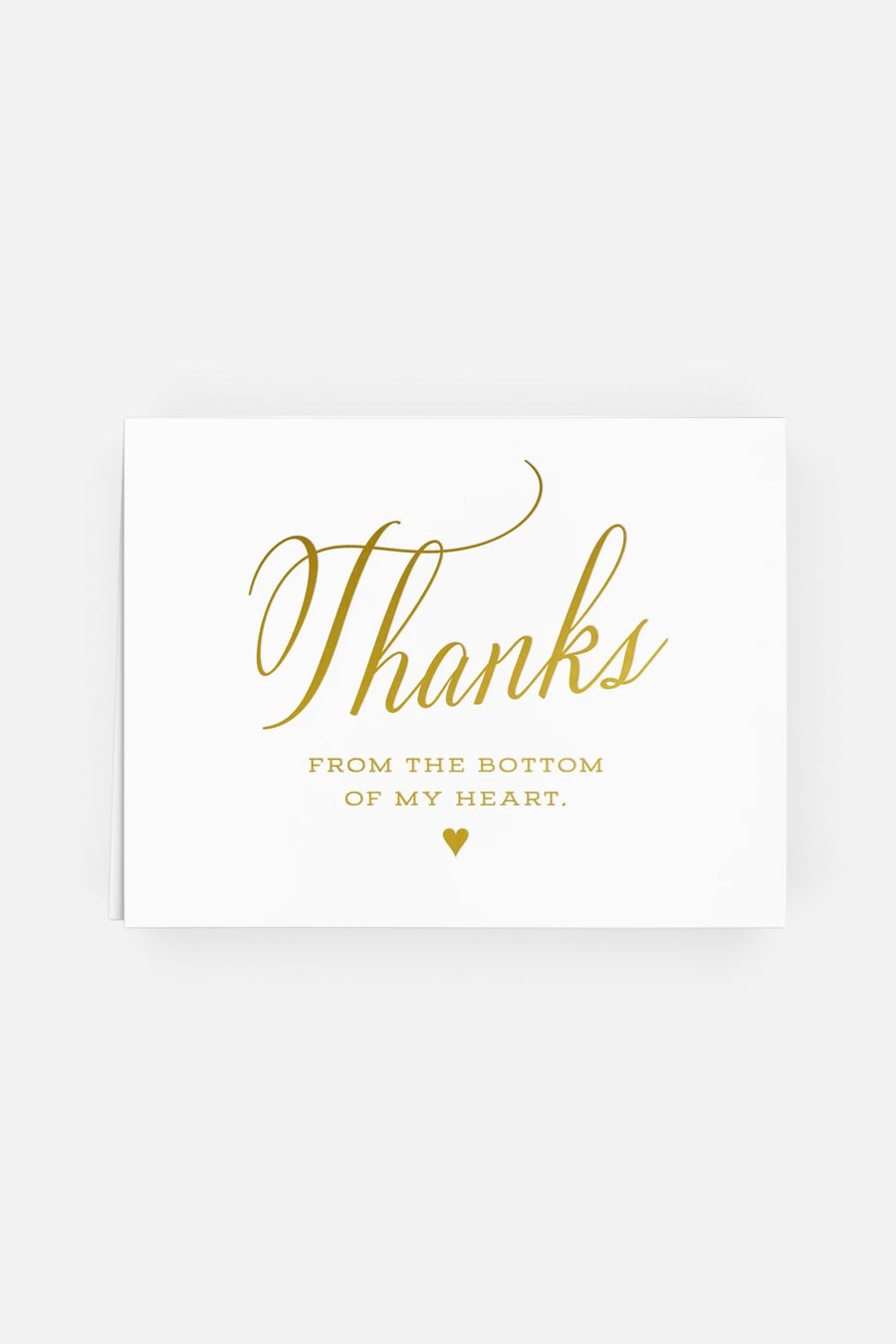 Smitten On Paper Thank You Heart Greeting Card – back view