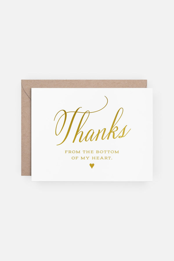 Smitten On Paper Thank You Heart Greeting Card