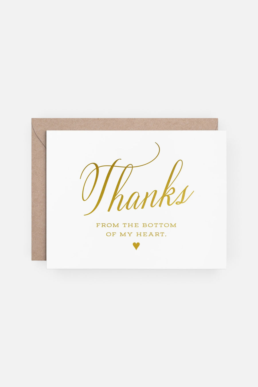 Smitten On Paper Thank You Heart Greeting Card – front view