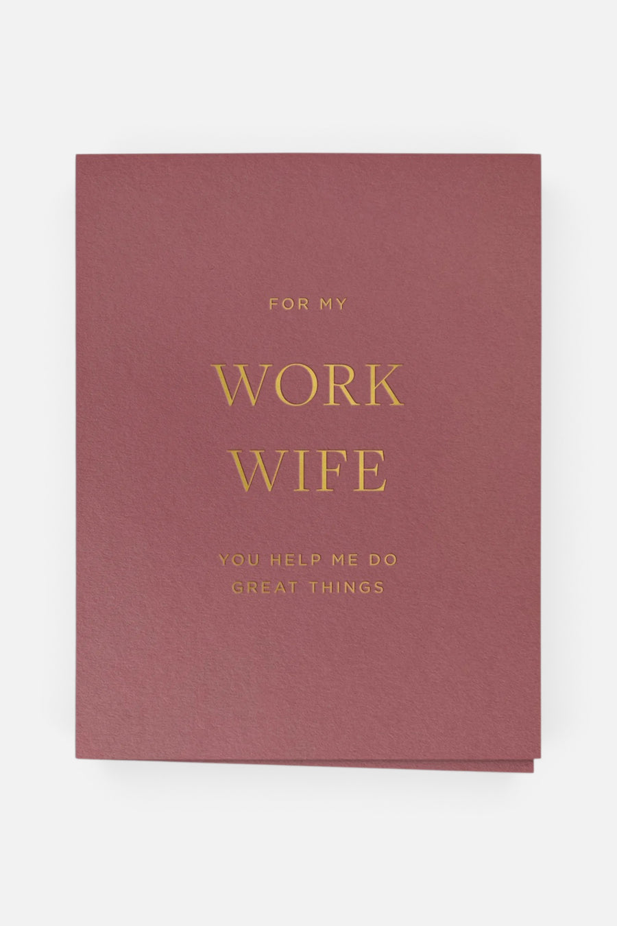 Smitten On Paper Work Wife Greeting Card – back view