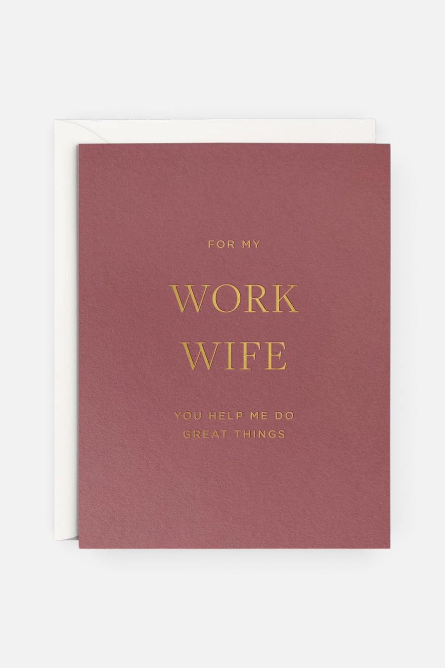 Smitten On Paper Work Wife Greeting Card – front view