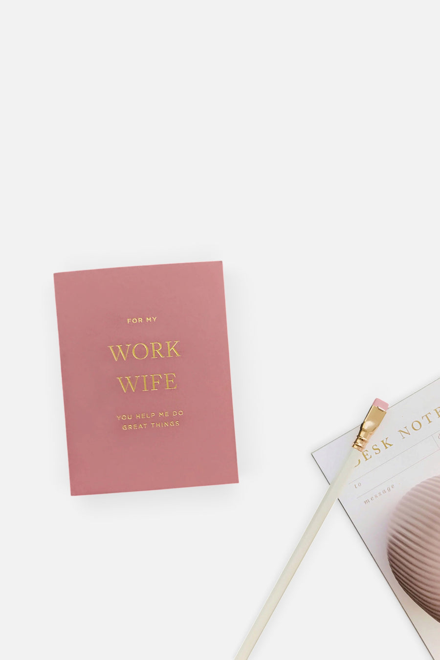 Smitten On Paper Work Wife Greeting Card – side view