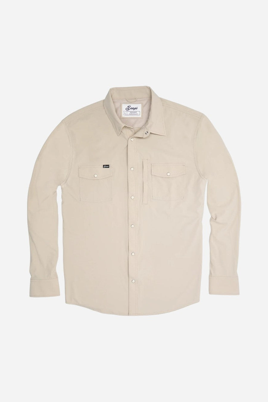 Snaps Clothing Inc. Traveler Long Sleeve in Sand – front view
