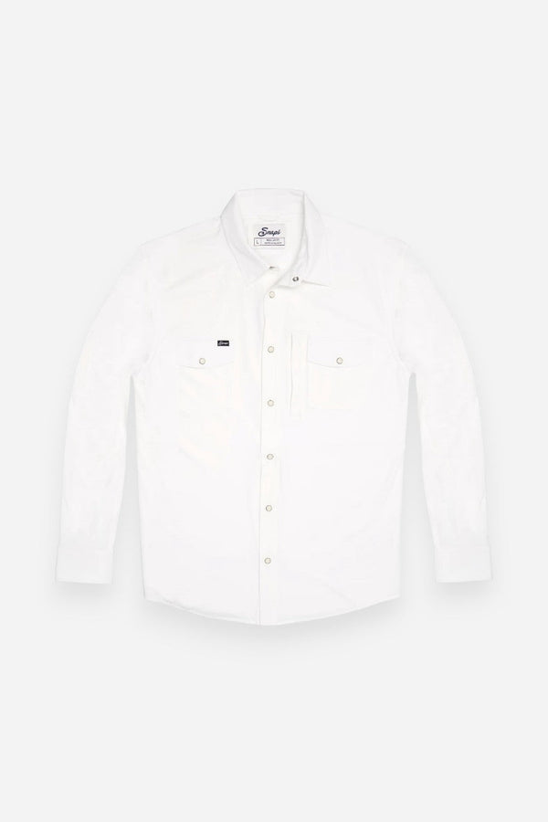 Snaps Clothing Inc. Traveler Long Sleeve in White