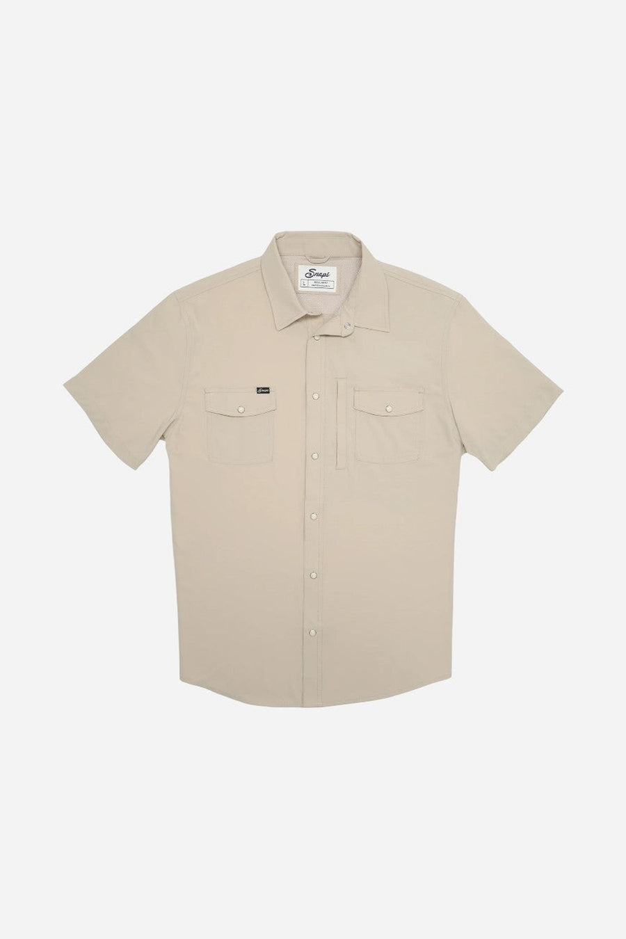 Snaps Clothing Inc. Traveler Short Sleeve in Sand – front view