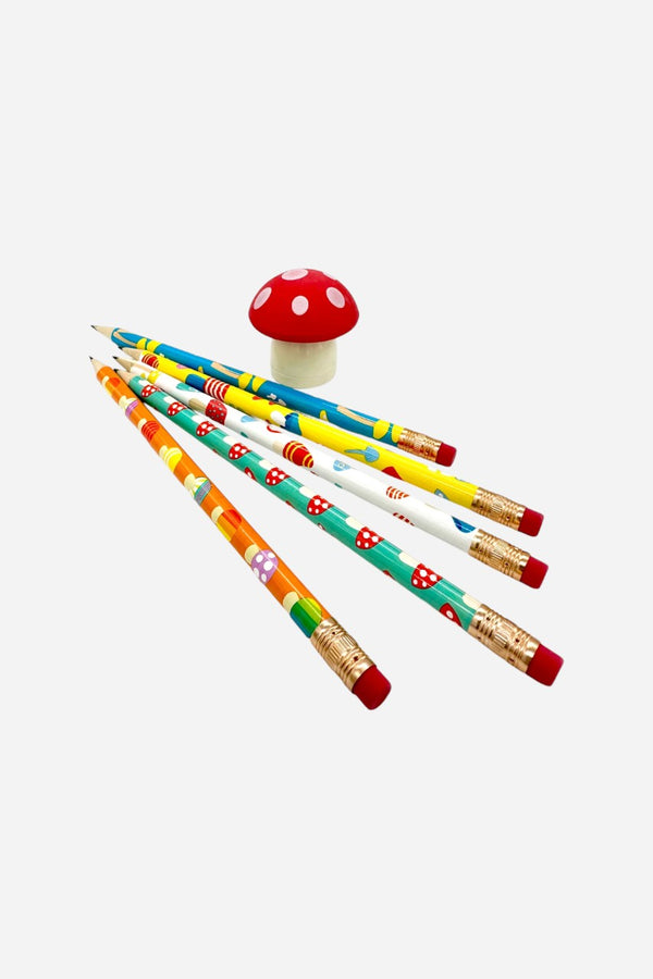 Snifty Writer's Workshop Mushroom Pencils and Sharpener Set