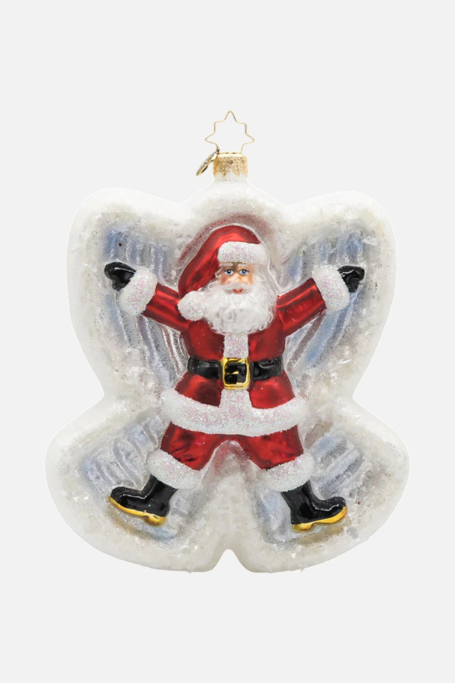 Snow Angel Santa Ornament – front view
