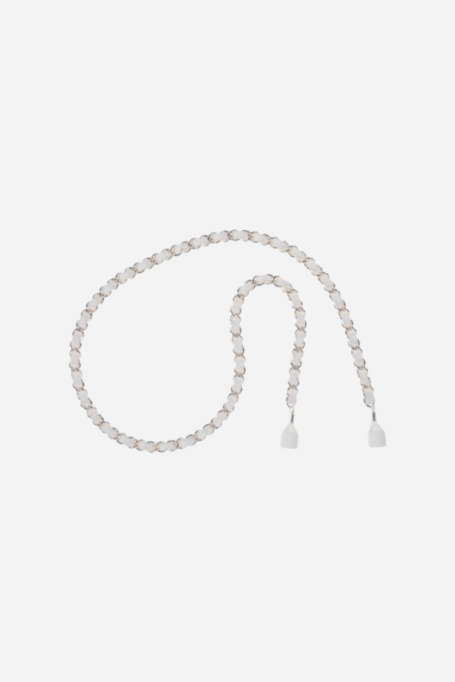 So White Silver Airpod Chain – front view