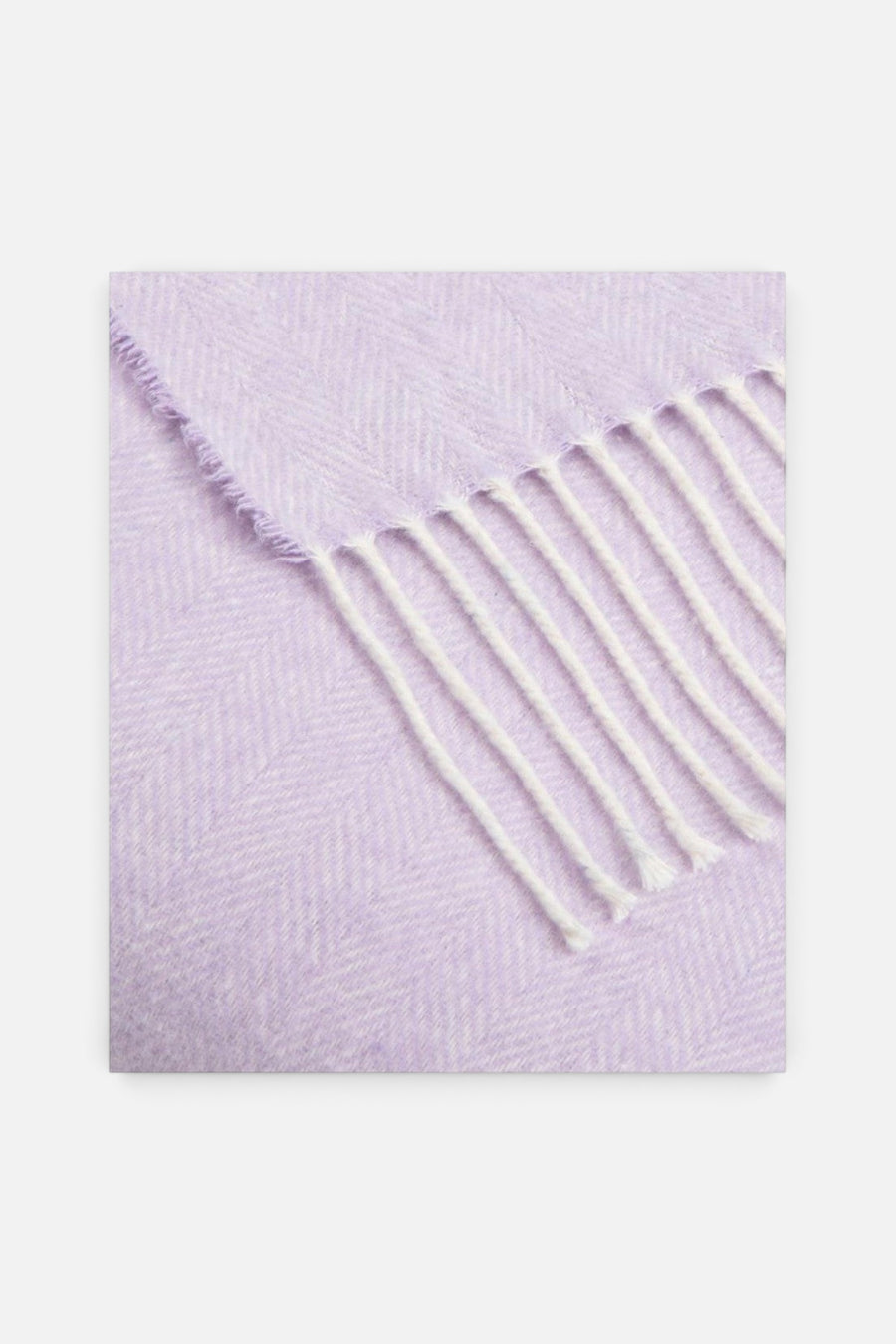 Sofia Toscano Babele Herringbone Recycled Cotton Throw in Lilac – detail