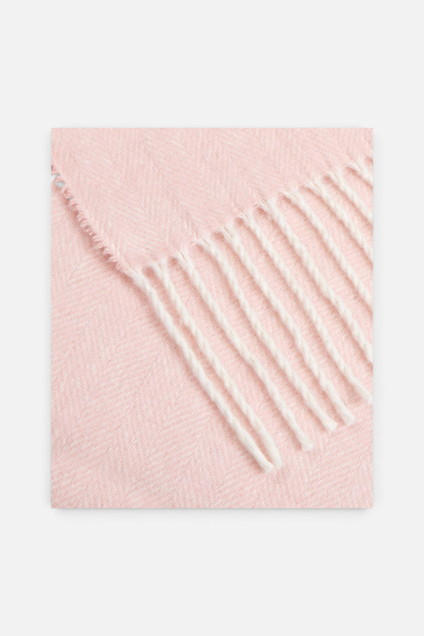 Sofia Toscano Babele Herringbone Recycled Cotton Throw in Rose
