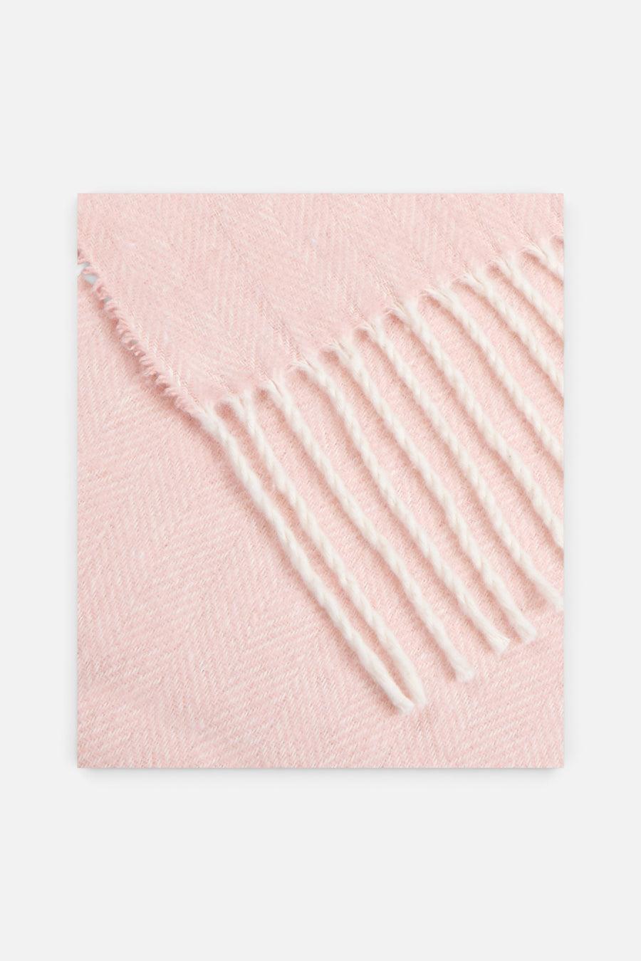 Sofia Toscano Babele Herringbone Recycled Cotton Throw in Rose – detail
