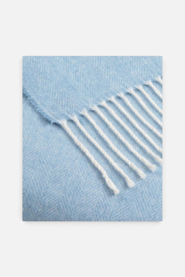 Sofia Toscano Babele Herringbone Recycled Cotton Throw in Sugar Paper