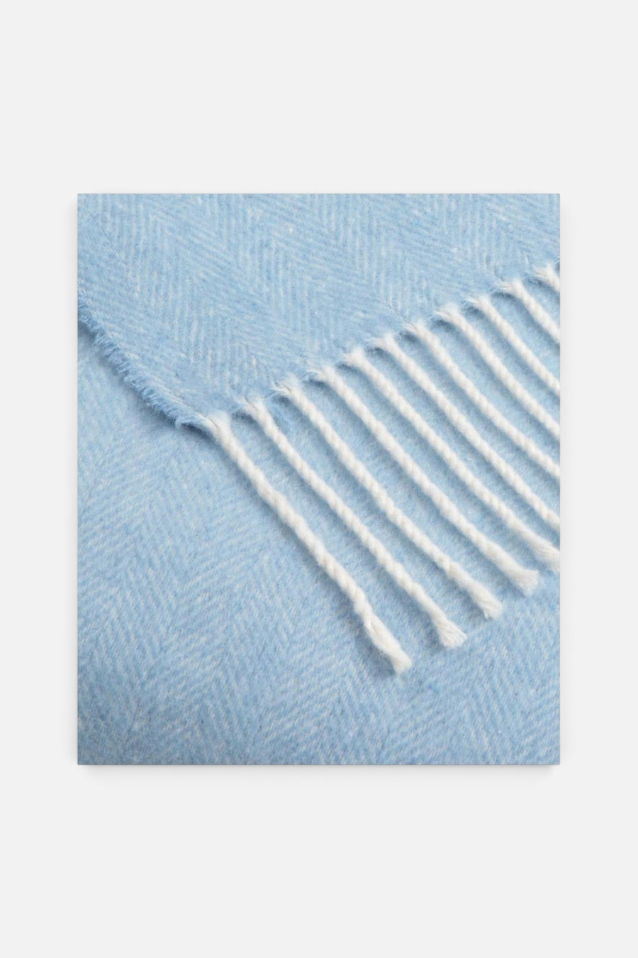 Sofia Toscano Babele Herringbone Recycled Cotton Throw in Sugar Paper – detail