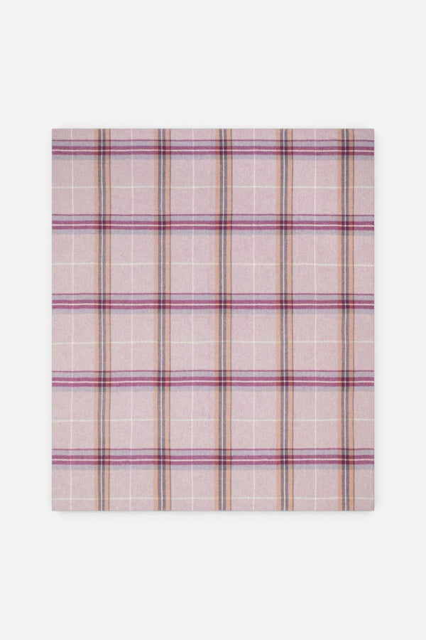 Sofia Toscano Fara Tartan Recycled Wool Throw in Pink Check