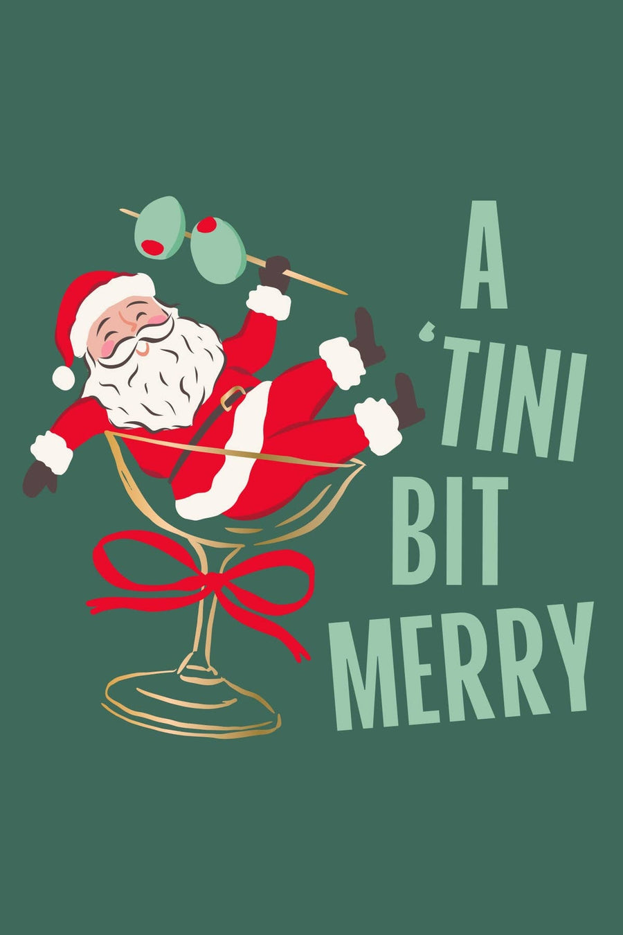 Soiree-Sisters A Tini Bit Merry Foil Cocktail Napkins – front view