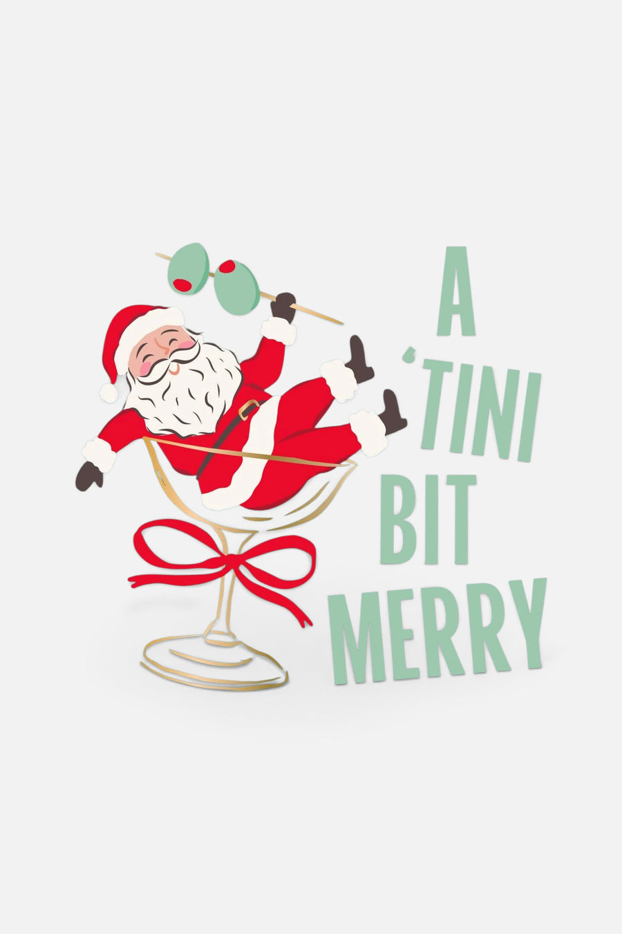 Soiree-Sisters A Tini Bit Merry Foil Cocktail Napkins – front view