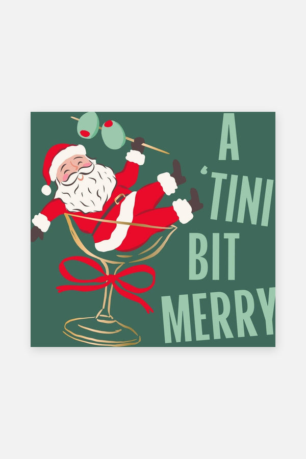 Soiree-Sisters A Tini Bit Merry Foil Cocktail Napkins