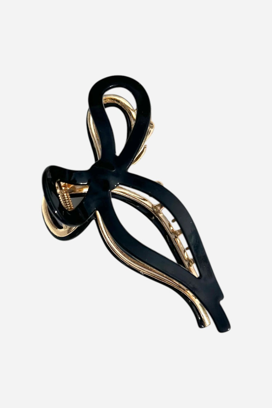 Solar Eclipse Ballet Bow Acetate Claw Clip | Eco-Friendly in Black – front view