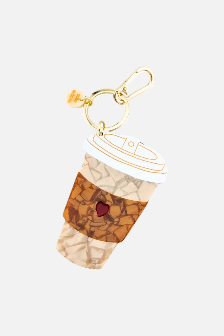 Solar Eclipse Cafe Coffee Cup Bag Charm – front view