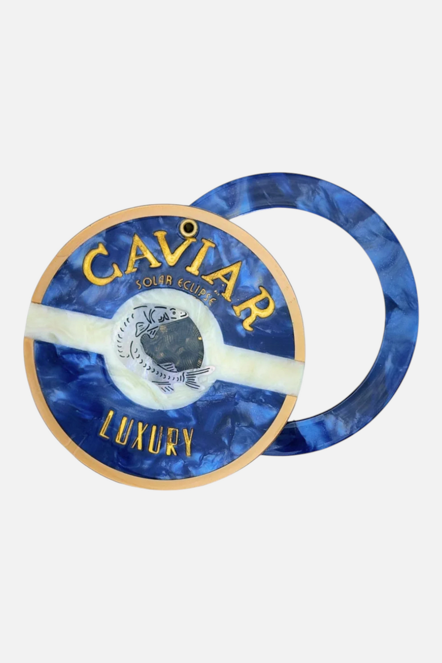 Solar Eclipse Caviar Compact Mirror – front view