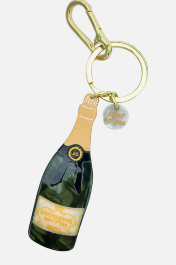 Solar Eclipse Champagne Keychain