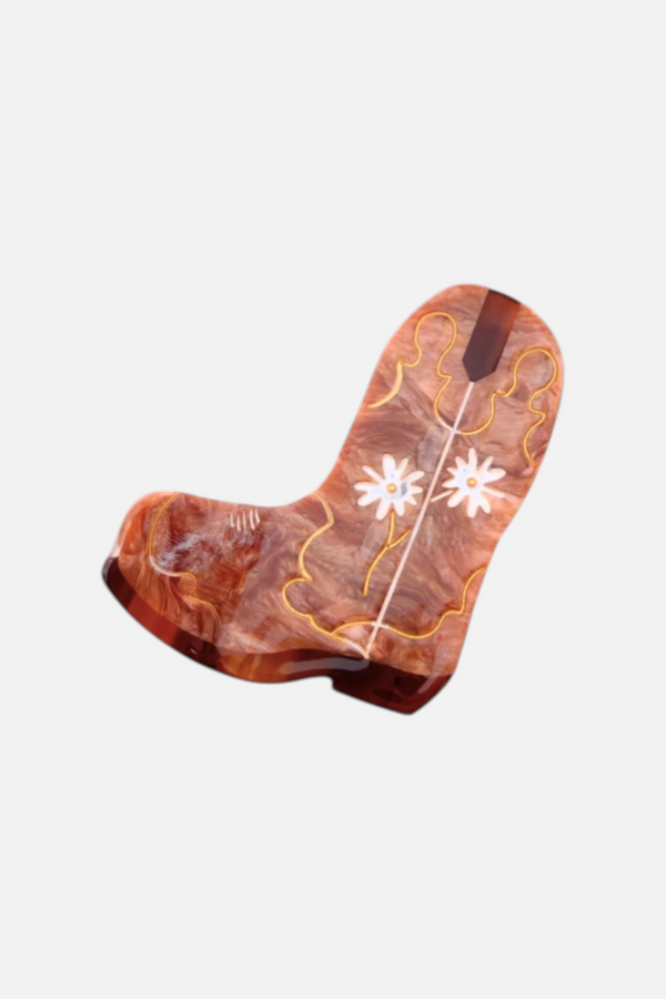 Solar Eclipse Daisy Cowboy Boot Claw Clip