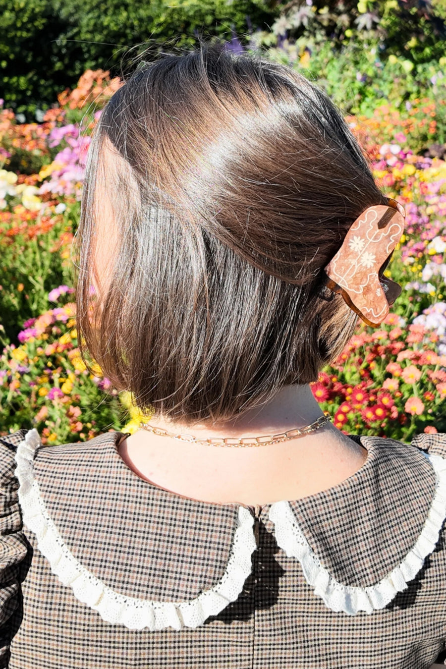 Solar Eclipse Daisy Cowboy Boot Claw Clip – side view