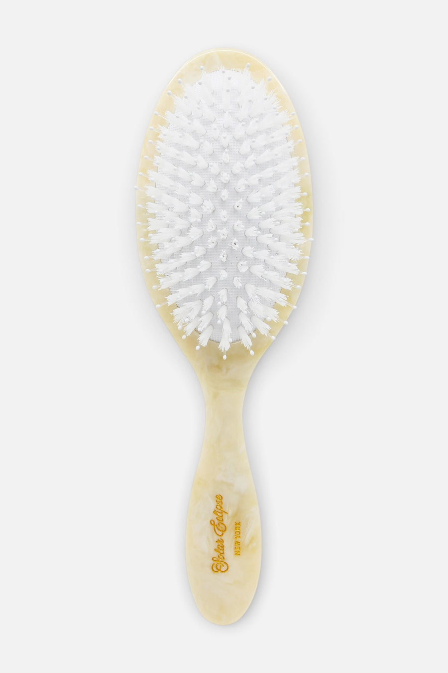 Solar Eclipse Hand-painted Cowhide Amazing Hair Day Brush – back view