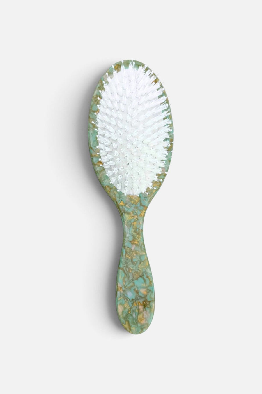Solar Eclipse Mahjong Flower Hair Brush – side view