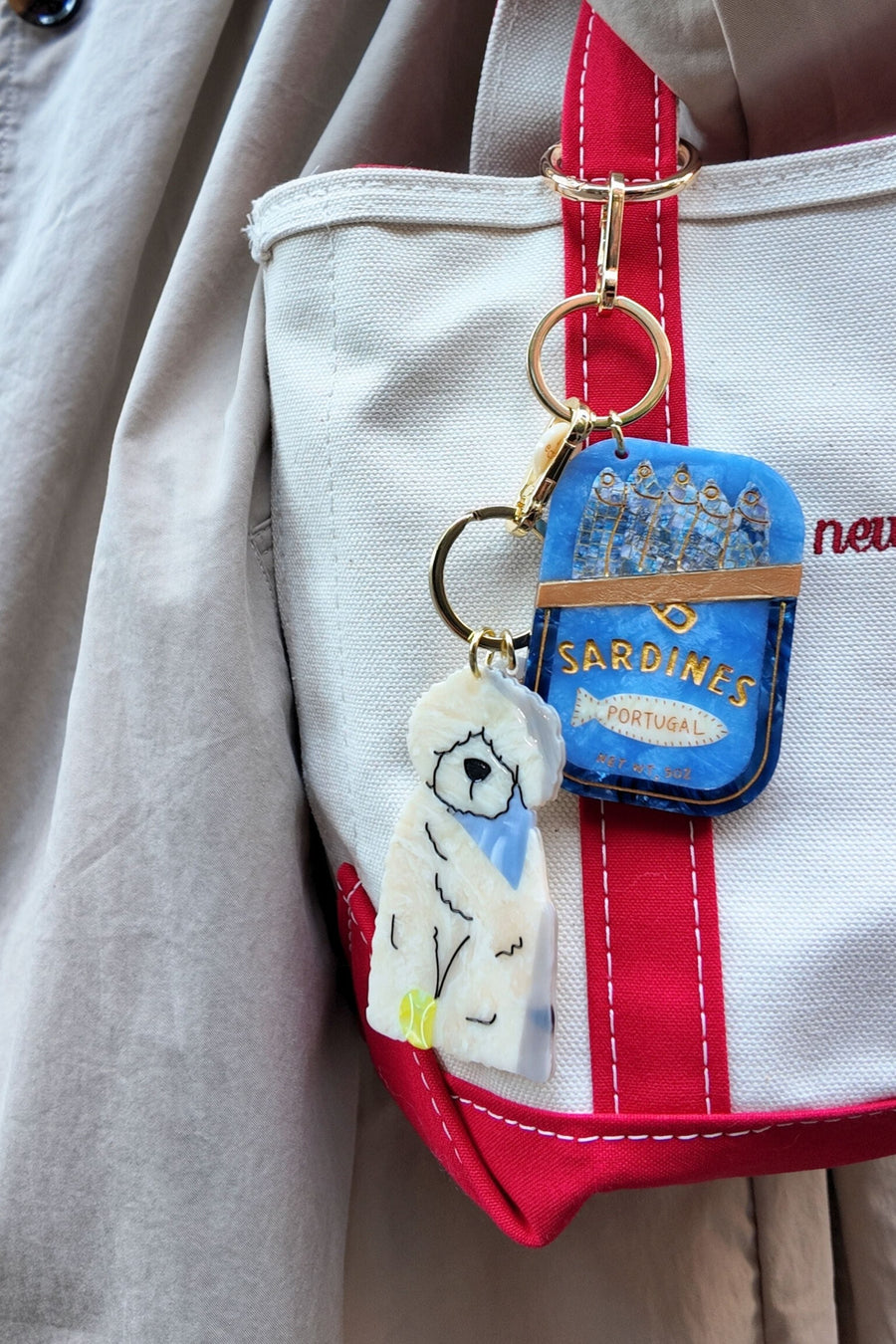 Solar Eclipse Sardines Bag Charm – on model