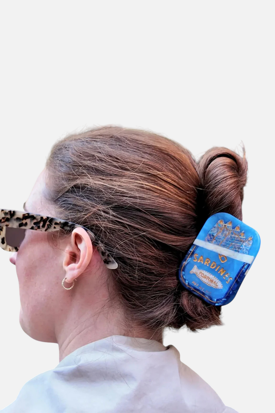 Solar Eclipse Sardines Claw Clip – side view
