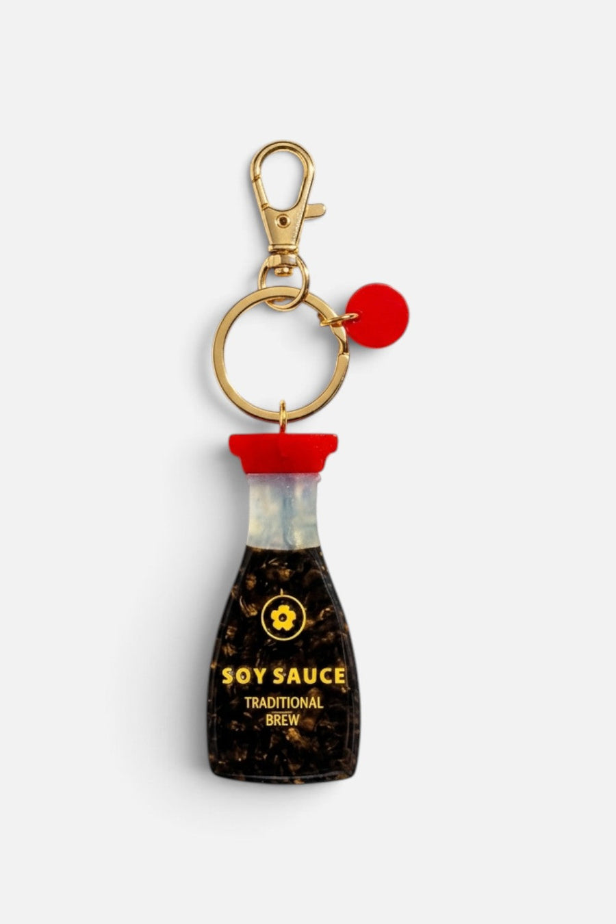Solar Eclipse Soy Sauce Bottle Bag Charm – front view