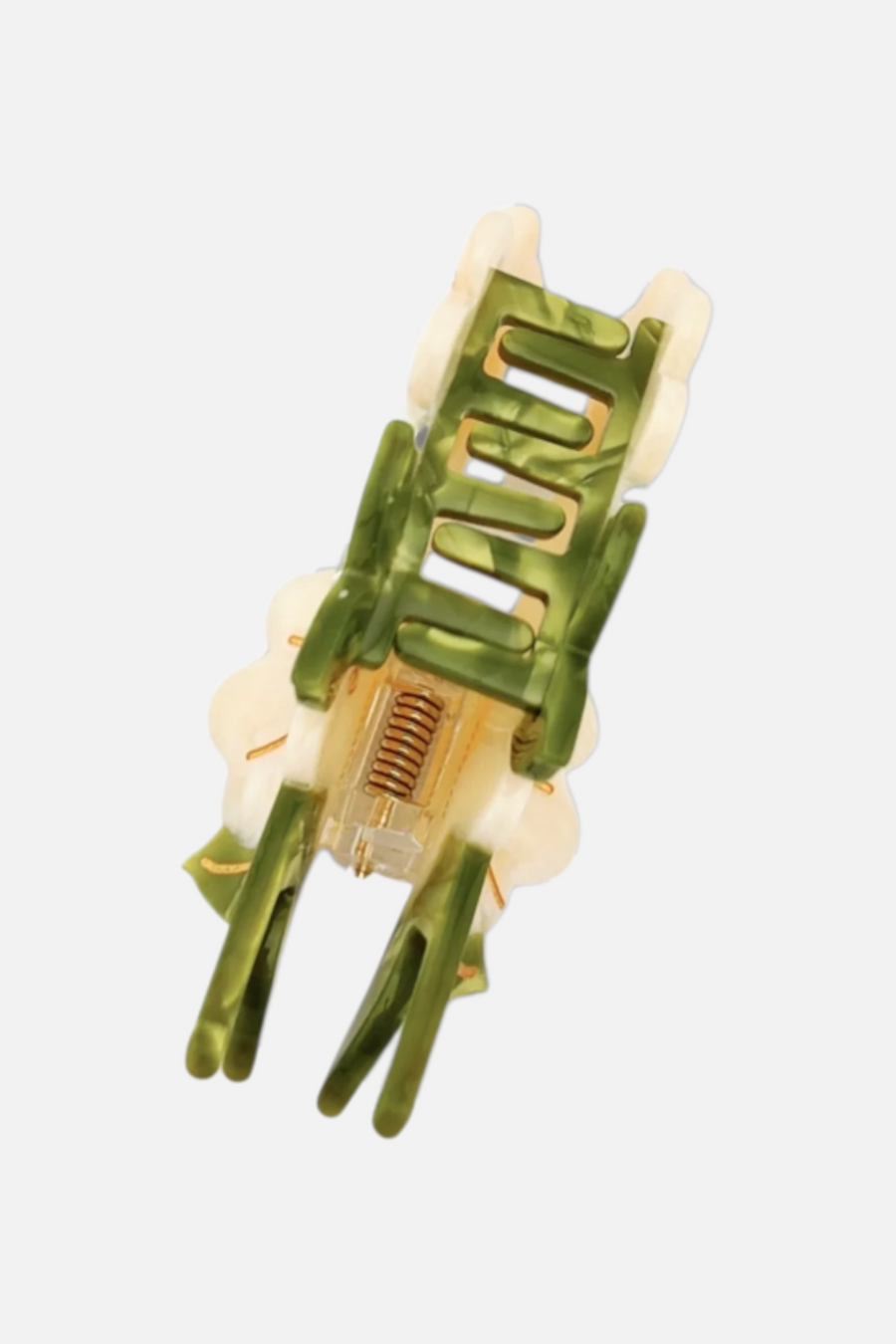 Solar Eclipse Vintage Daisy Stem Claw Clip – side view