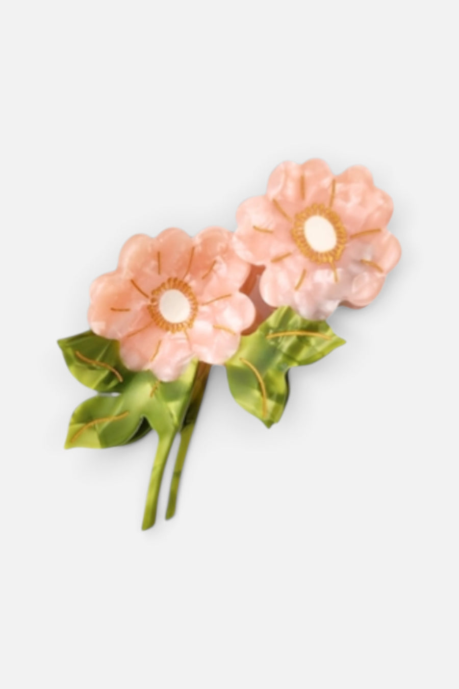 Solar Eclipse Wild Roses Claw Clip – front view