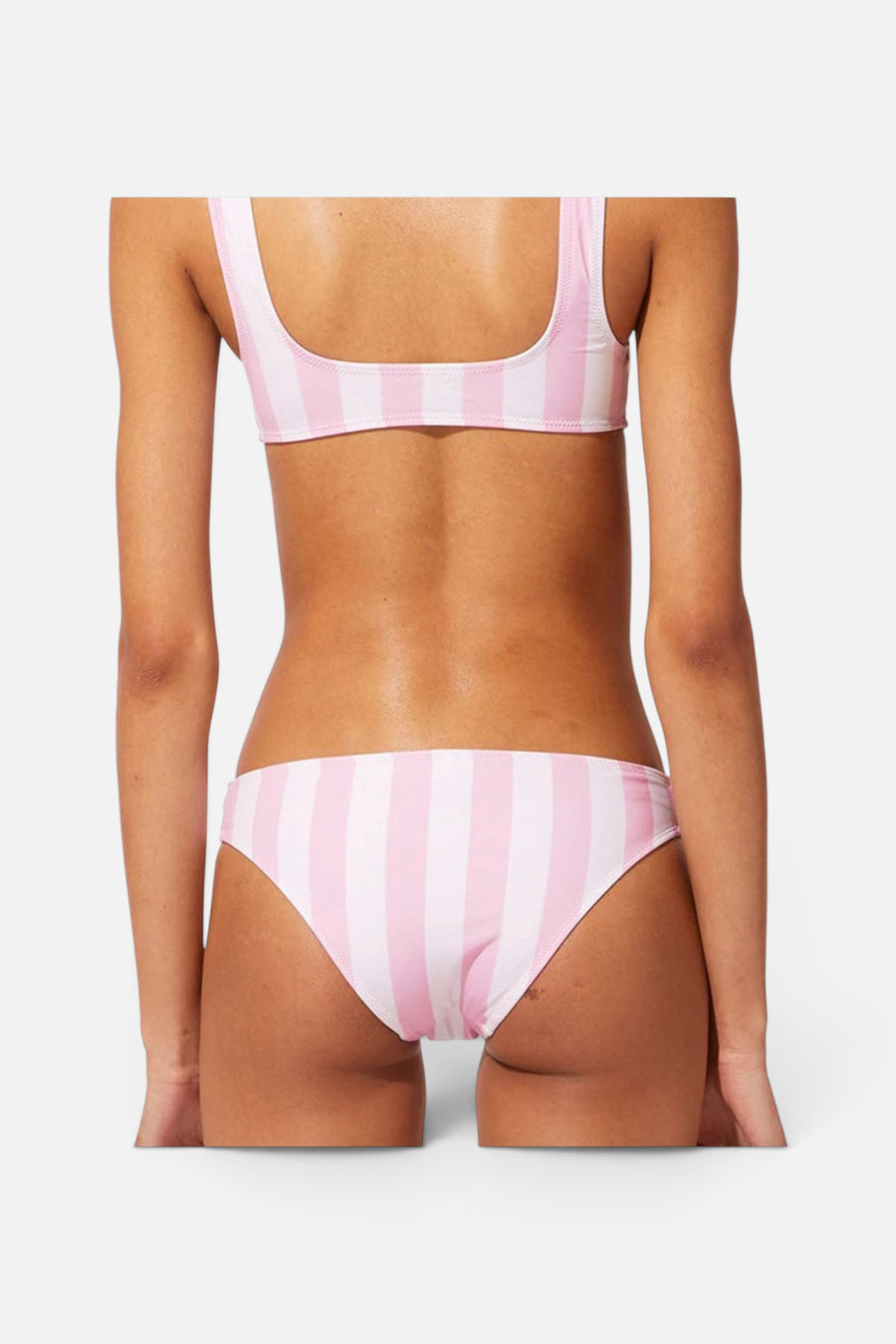 Solid & Striped The Elle Top In Cotton Candy Stripe – back view