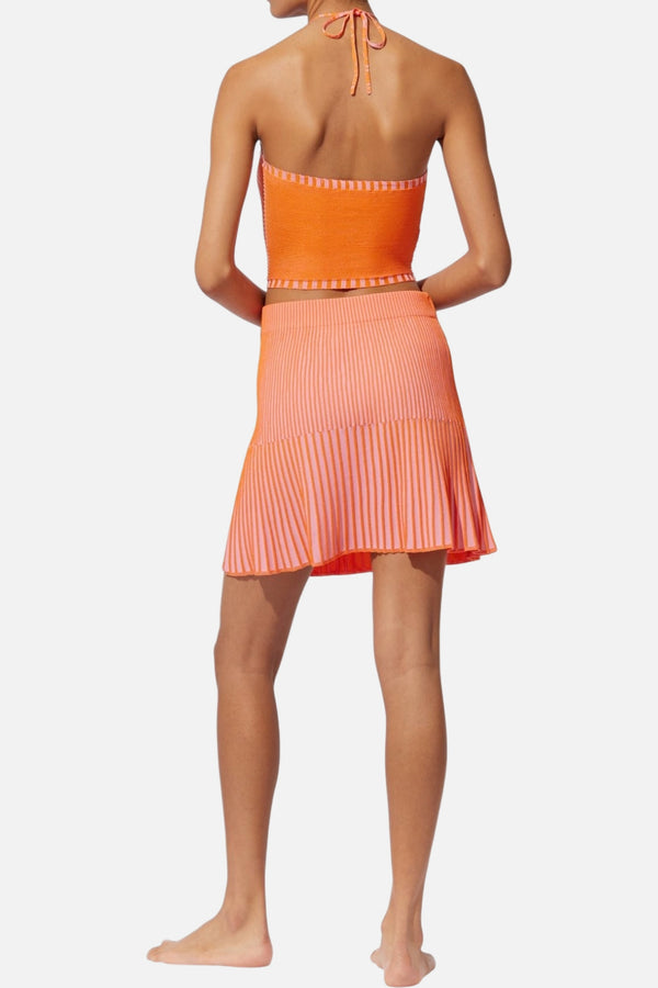 Solid & Striped The Rosie Skirt in Carnation Pink/Clementine