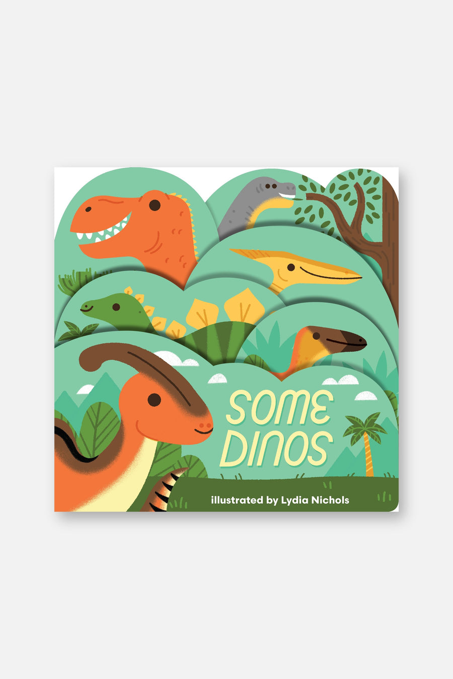 Some Dinos: A lush multi-layered die cut reveal celebrating Dinos – front view