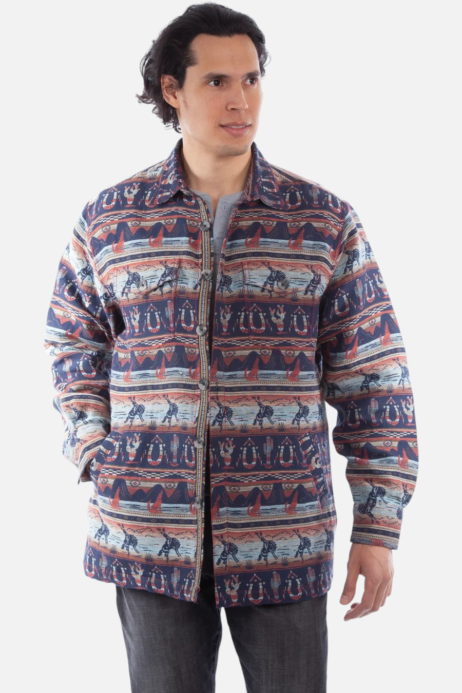 Southwest Western Jacket, Navy – front view