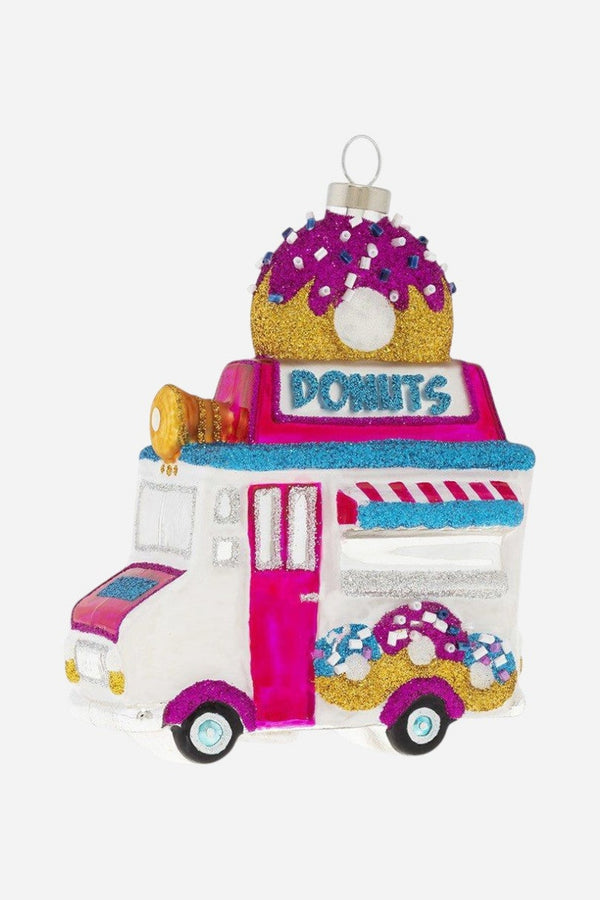 Sparkly Donut Truck Ornament