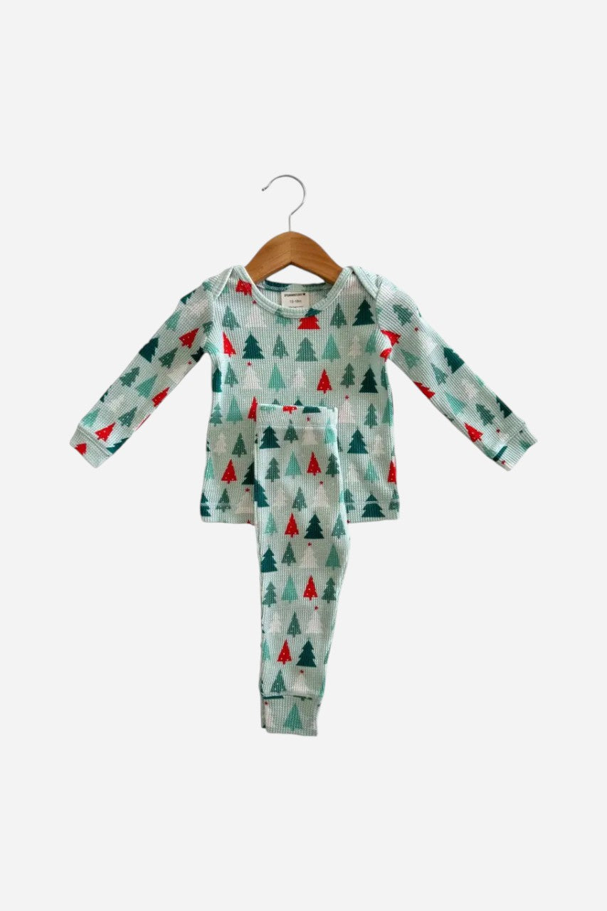 Spearmint Love Festive Firs Waffle Set – back view