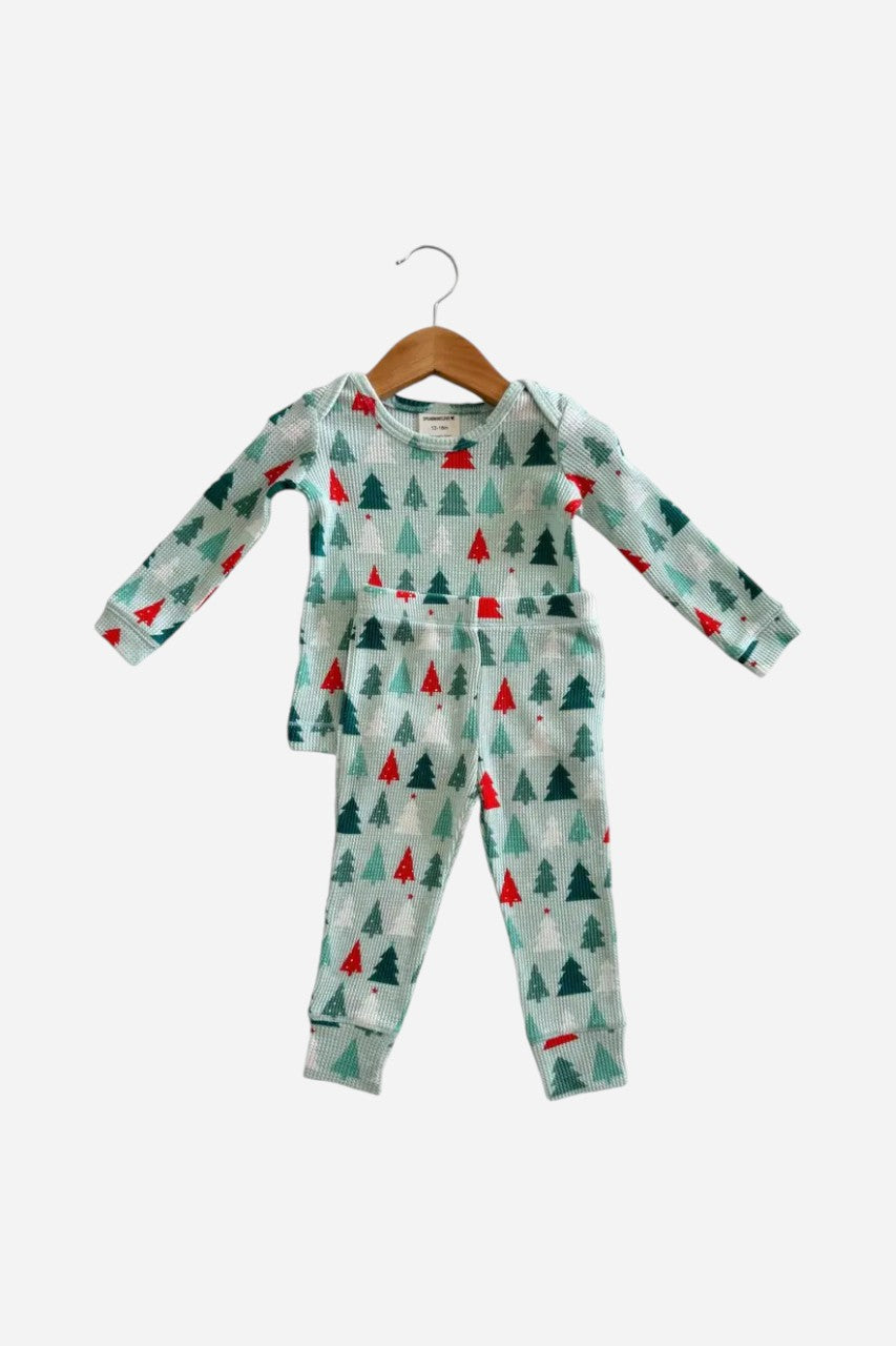 Spearmint Love Festive Firs Waffle Set – front view