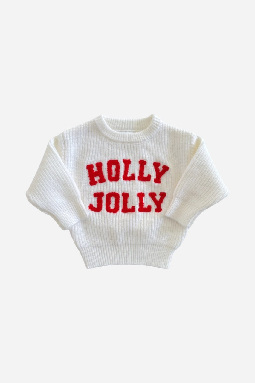 Spearmint Love Holly Jolly Knit Sweater – front view