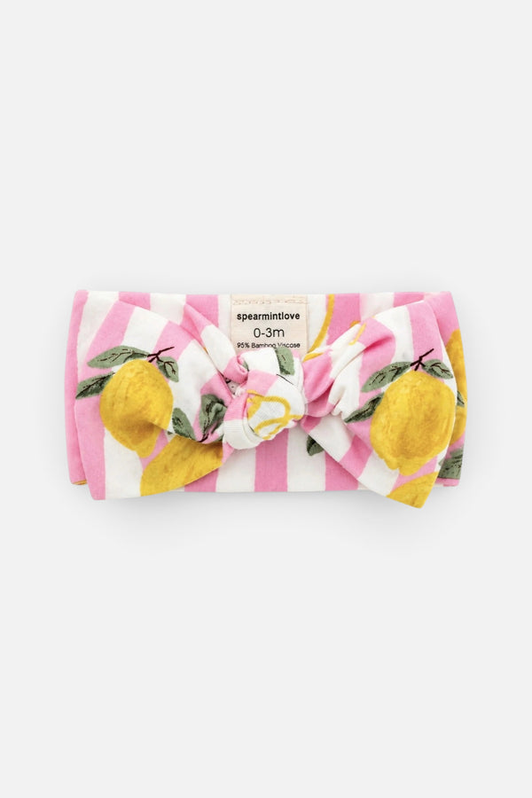 Spearmint Love Knot Bow in Lemon Amore