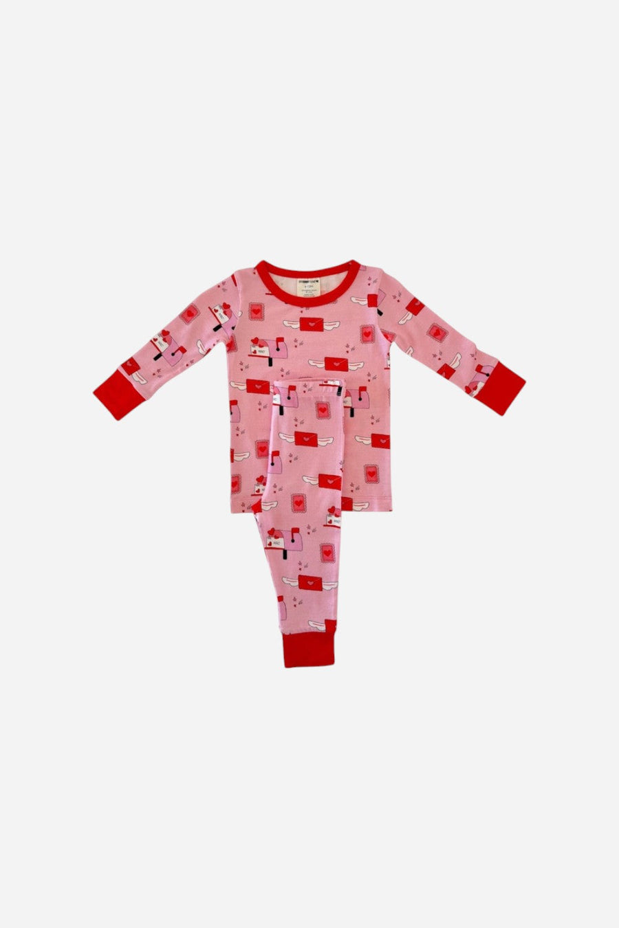 Spearmint Love Long Sleeve 2-Piece Set in Love Letters – side view