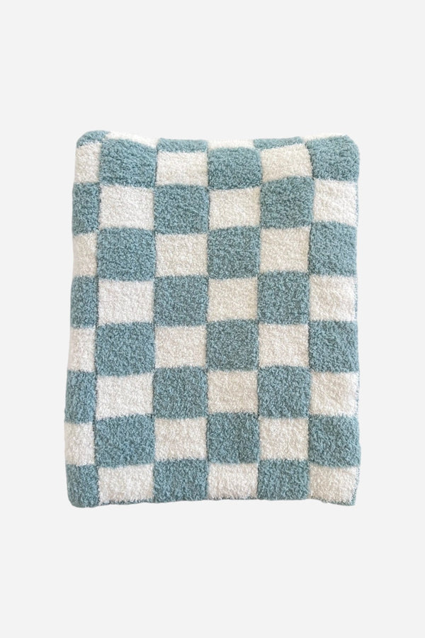 Spearmint LOVE Phufy® Bliss Checkerboard Blanket in Powder