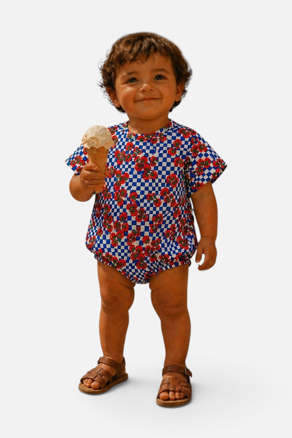 Spearmint Love T-Shirt Bubble in Pomodoro Check