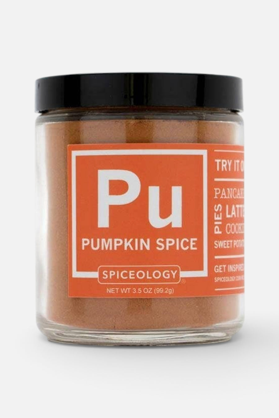Spiceology Pumpkin Spice Glass Jar – front view
