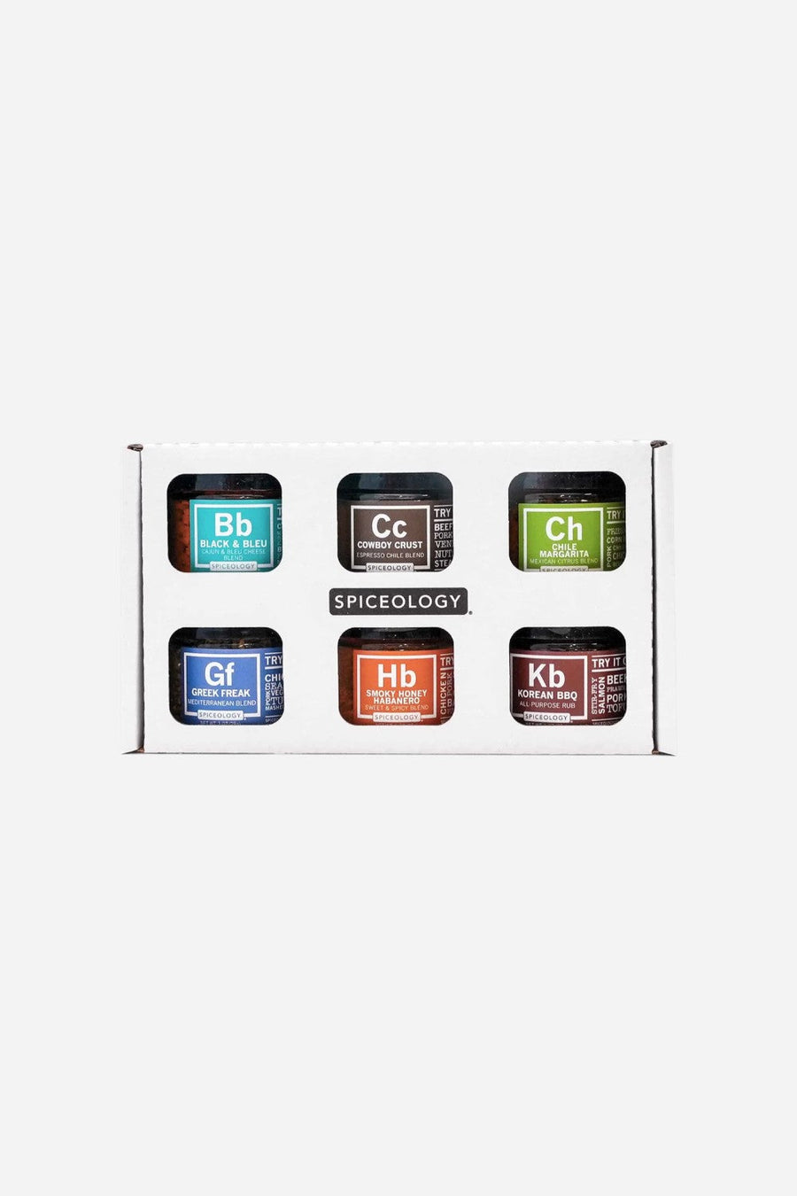 Spiceology Rub Set 6 Pack - Mini Rub Jars – front view