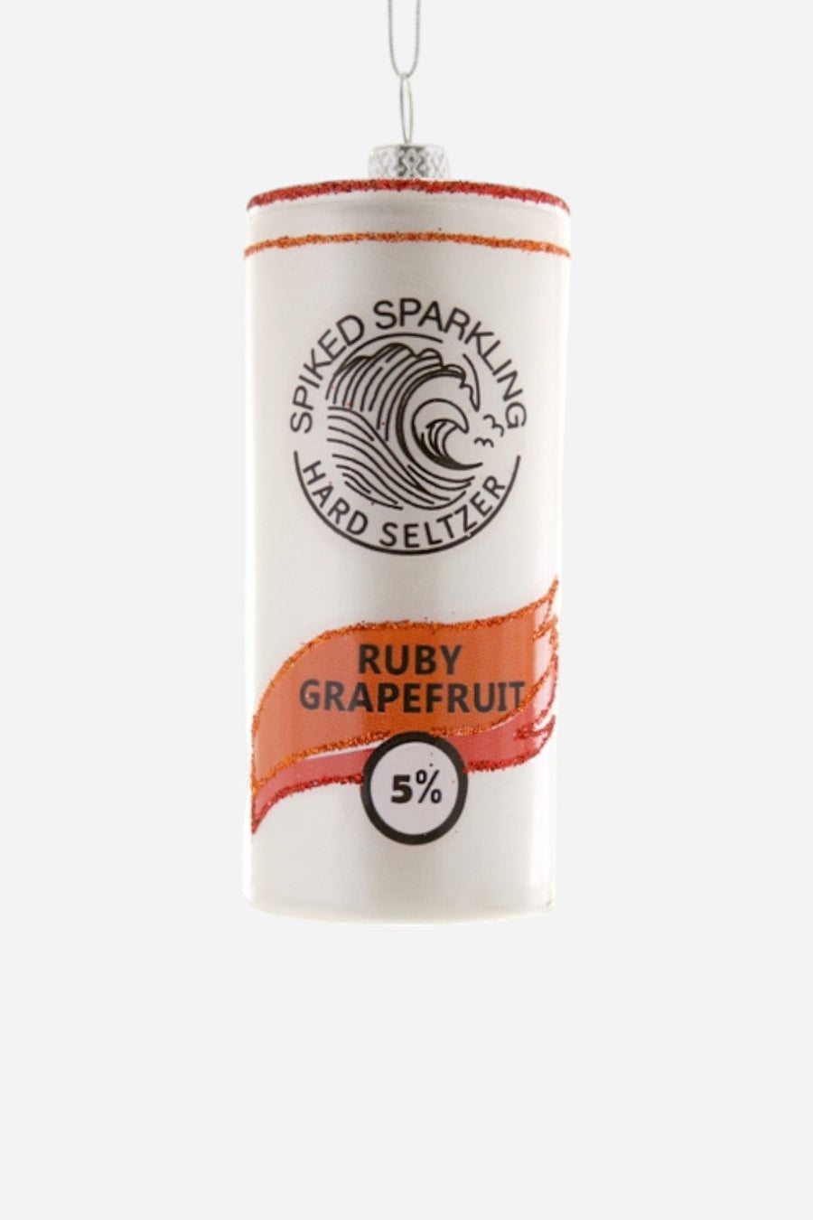 Spiked Seltzer Ruby Grapefruit Ornament – front view